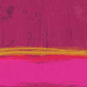Undaunted Pink Abstract- Art By Linda Woods Art Print