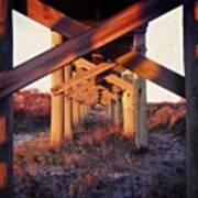 Under The Boardwalk #boardwalk #beach Art Print