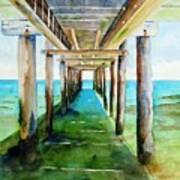 Under The Playa Paraiso Pier Art Print