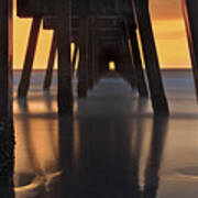 Underneath The Pier - Jacksonville Beach - Florida - Sunrise Art Print