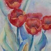 Undersea Tulips Art Print