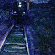 Union Pacific At Night Art Print