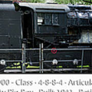 Union Pacific Railroad Big Boy Steam Locomotive Pan 01 Text Art Print
