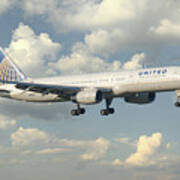 United Airlines Boeing 757 Art Print