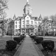 University Of Notre Dame Dome With Pathway Art Print