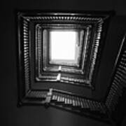 Upstairs- Black And White Photography By Linda Woods Art Print