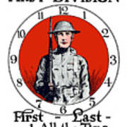Us Army First Division - Ww1 Art Print