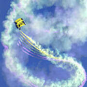 Us Navy Seals Colorful Parachute Jump Art Print