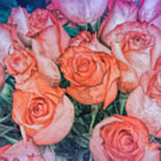 Valentines Day Roses Art Print