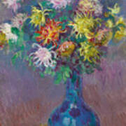 Vase Of Chrysanthemums Art Print