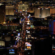 Vegas Night Lights Art Print