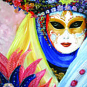 Venetian Carneval Mask Iv Art Print