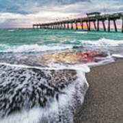 Venice Beach Moody Sunset Art Print