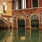Venice Canal In Evening Art Print