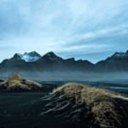 Vestrahorn Mountain Evening Art Print