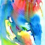 Vibrant Colorful Abstract Watercolor Painting Art Print