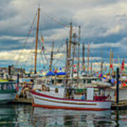 Victoria Harbor Boats Art Print