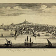 View Of Naples 1755 Art Print
