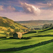 View Of Wensleydale, Yorkshire Dales National Park, Yorkshire, England Uk Art Print