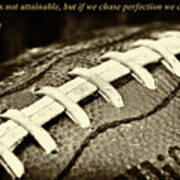 Vince Lombardi Perfection Quote Art Print