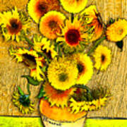 Vincent's Sunflowers Art Print