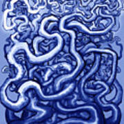 Vines Of Blue Art Print