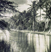 Vintage - Ala Wai Canal Art Print