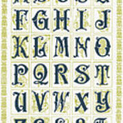 Vintage Alphabet Art Print