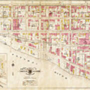 Vintage Antique Georgetown Washington Dc City Map Art Print