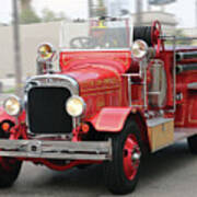 Vintage Fire Engine Art Print