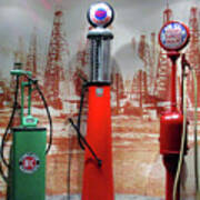 Vintage Gas Pumps by Randall Weidner