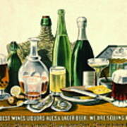 Vintage Liquor Ad 1871 Art Print