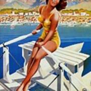 Vintage Marina Di Massa Italian Travel Advertising Art Print