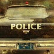 Vintage Police Car - Baltimore, Maryland Art Print