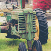 Vintage Tractor Autumn Art Print