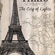 Vintage Travel Poster Paris Art Print
