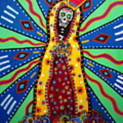 Virgin Guadalupe Day Of The Dead Painting Art Print