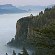 Vista House Above The Fog Art Print