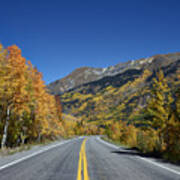 Vivid Fall Colors On The Million-dollar Highway In San Juan County In Colorado Art Print