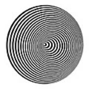 Vortex, Optical Illusion Black And White Art Print