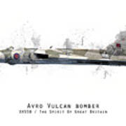 Vulcan Bomber Sketch - Xh558 Art Print