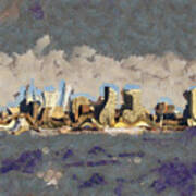 Wacky Philly Skyline Art Print