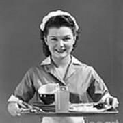 Waitress, C.1940s Art Print