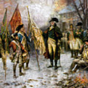 Washington After Battle Of Trenton Art Print