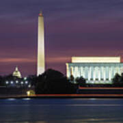 Washington Dc Landmarks At Dawn Iv Art Print