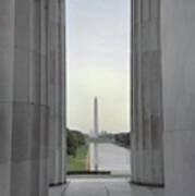 Washington Monument From The Lincoln Memorial Art Print