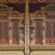 Wat Chiang Chom Phra Wihan Windows Dthcm0890 Art Print