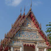 Wat Kao Kaew Phra Ubosot Gable Dthcp0020 Art Print