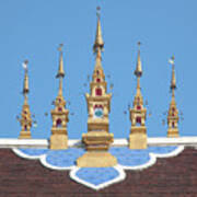 Wat Montien Phra Ubosot Roof Apex Dthcm0528 Art Print