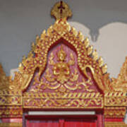 Wat Santiwan Phra Wihan Door Lintel Dthcm0983 Art Print